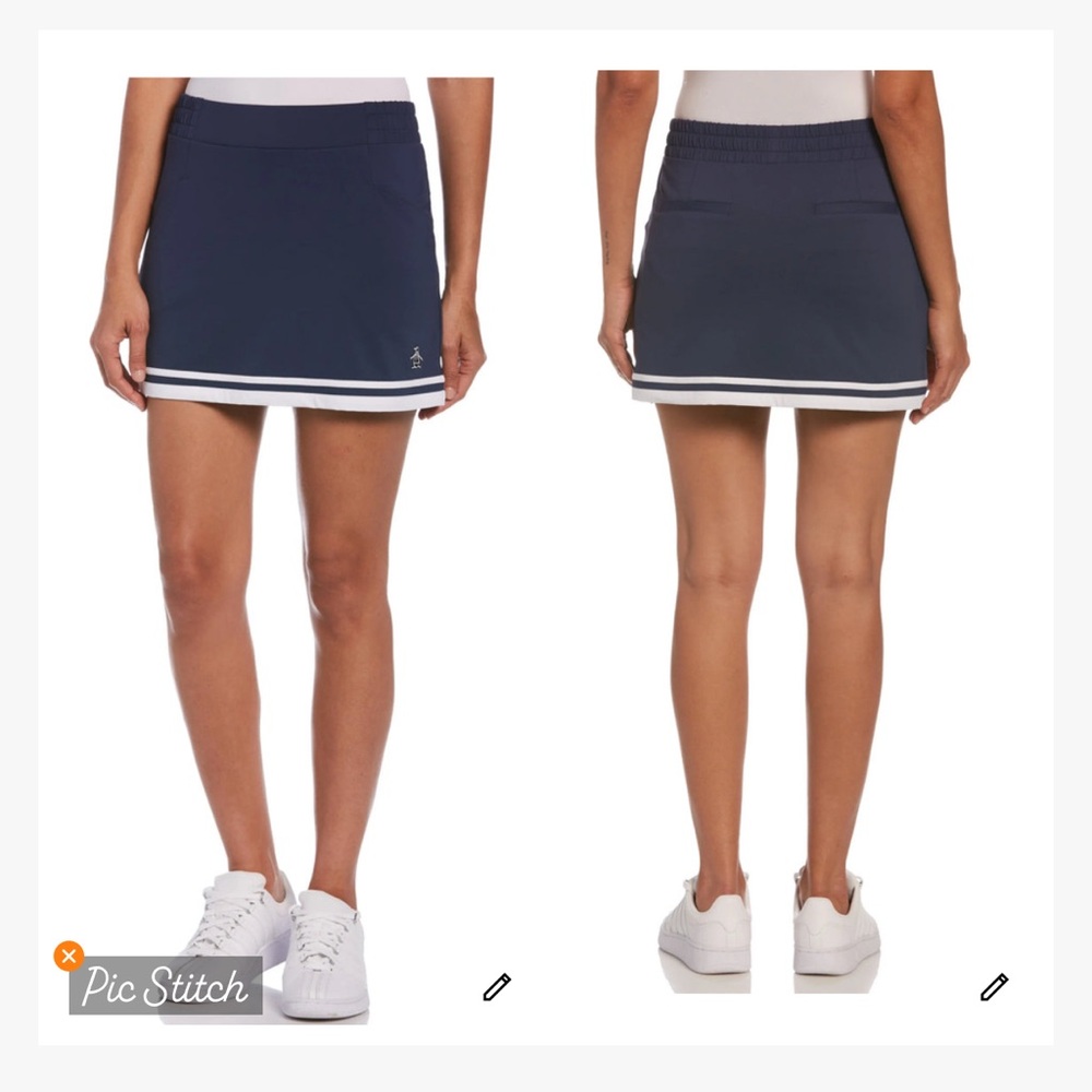 Original Penguins Essential Colorblocked Pickleball/Golf Skort Navy